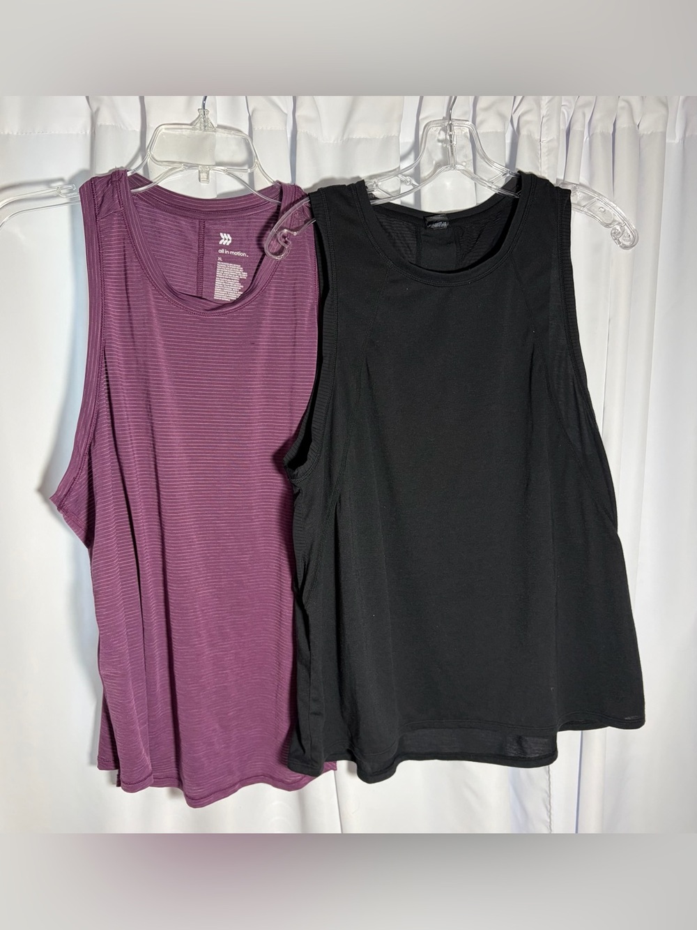XL Tank Top Bundle of 2- Purple ALL IN MOTION  & Black Sweaty Betty